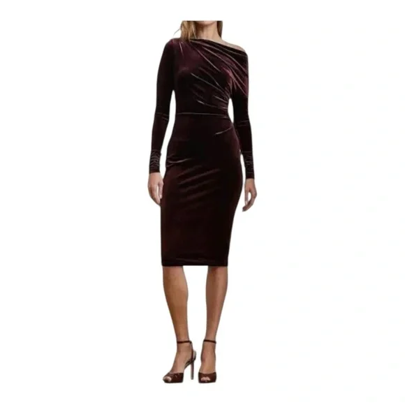 Lauren Ralph Lauren Velvet Sheath Dress – Size 6 – New With Tags - Picture 6 of 6